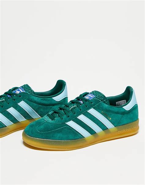 adidas schoenen geel met blauwe zool|Adidas gazelle sandalen.